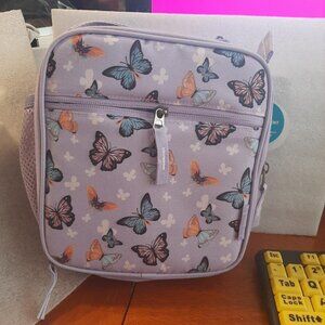NEW ! Choco Mocha Girls Lunch Bog For School Purple Butterfly
